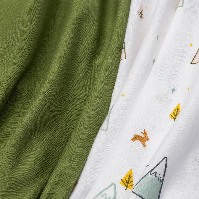 slide 3 of 4, Fitted Play Yard Jersey Sheet - Cloud Island™ - Adventure/Green - 2pk, 2 ct