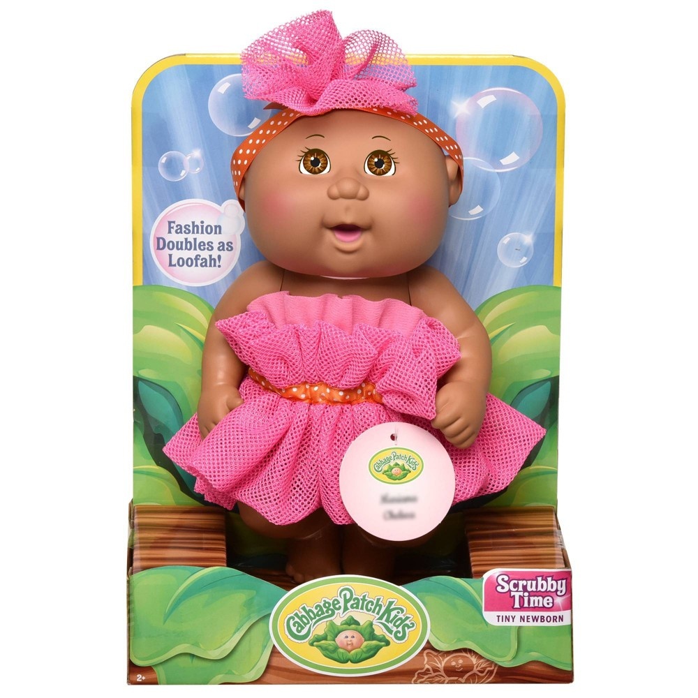 slide 2 of 3, Cabbage Patch Kids Basic Tiny Newborn Scrubby Time Doll Pink, 1 ct