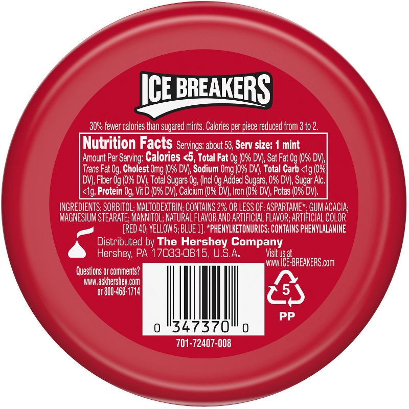 slide 3 of 7, ICE BREAKERS Candy Cane Sugar Free Christmas Candy Mints Tin - 1.5oz, 1.5 oz