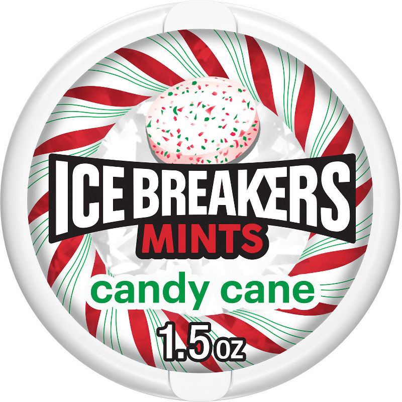 slide 1 of 8, Ice Breakers Candy Cane Sugar Free Christmas Candy Mints Tin - 1.5oz, 1.5 oz