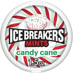 Ice Breakers Candy Cane Sugar Free Christmas Candy Mints Tin - 1.5oz
