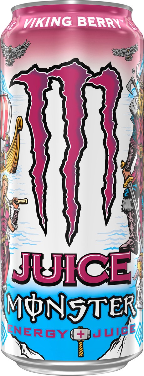 slide 4 of 10, Monster Energy Energy + Juice Viking Berry Energy Drink 16 fl oz, 16 fl oz