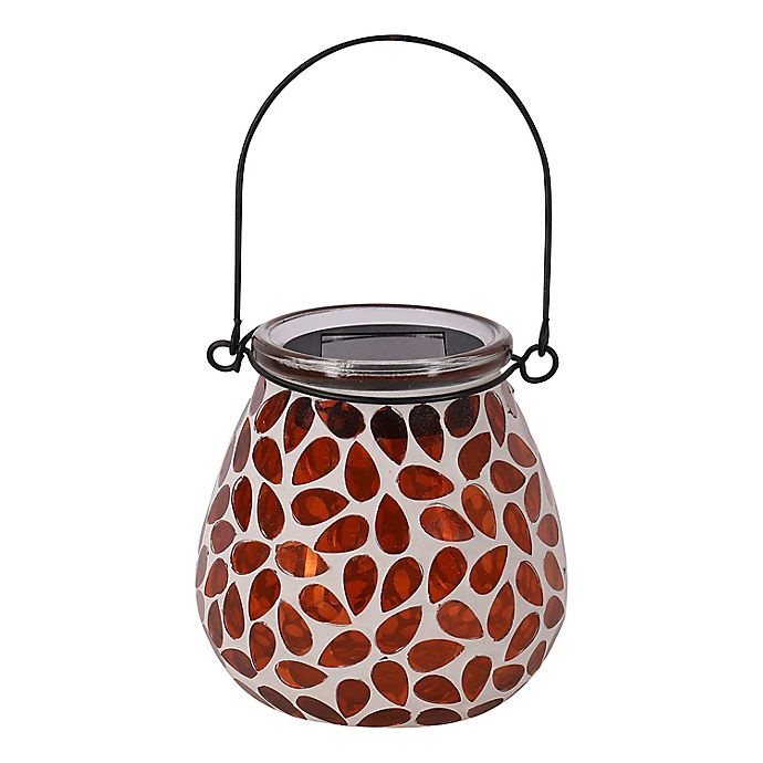 slide 3 of 3, Destination Summer Assorted Mosaic Solar LED Lantern, 1 ct