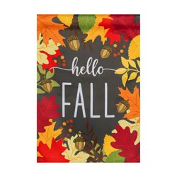 Meadow Creek Leaves, Hello Fall Suede Flag