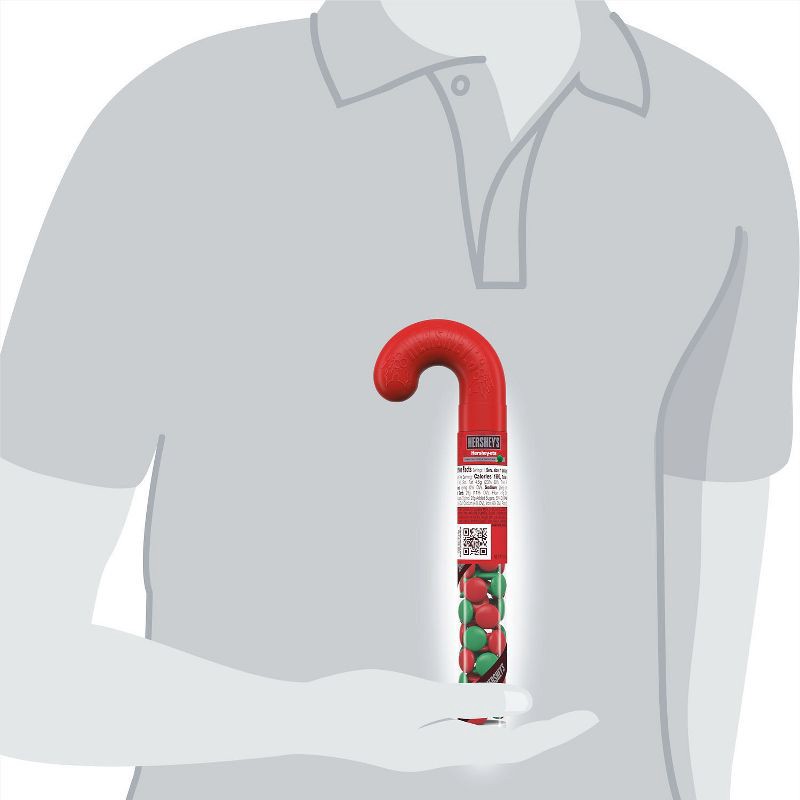 slide 6 of 8, HERSHEY's Candy Coated Chocolate Filled Plastic Christmas Cane - 1.4oz, 1.4 oz