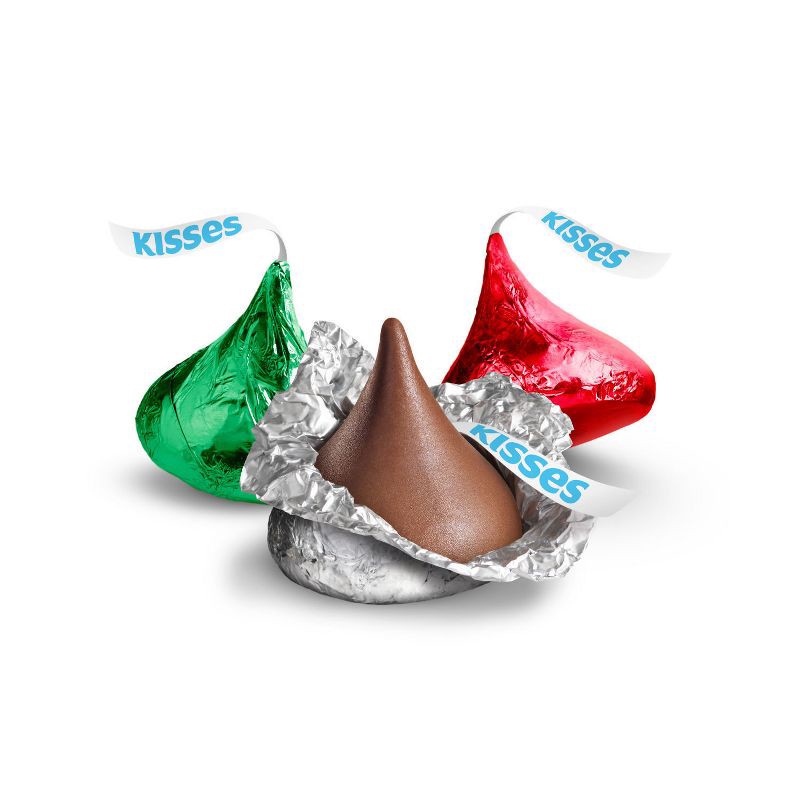 slide 3 of 7, Hershey's Kisses Milk Chocolate Filled Plastic Cane Christmas Candy - 2.24oz, 2.24 oz