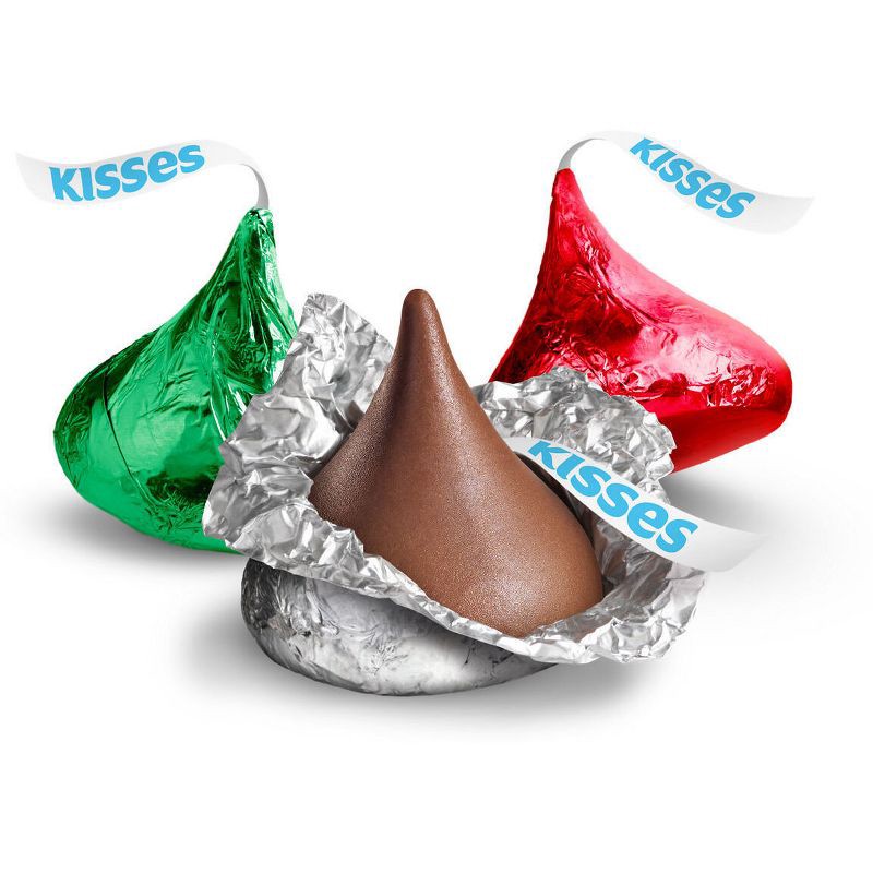 slide 4 of 7, Hershey's Kisses Milk Chocolate Filled Plastic Cane Christmas Candy - 2.24oz, 2.24 oz