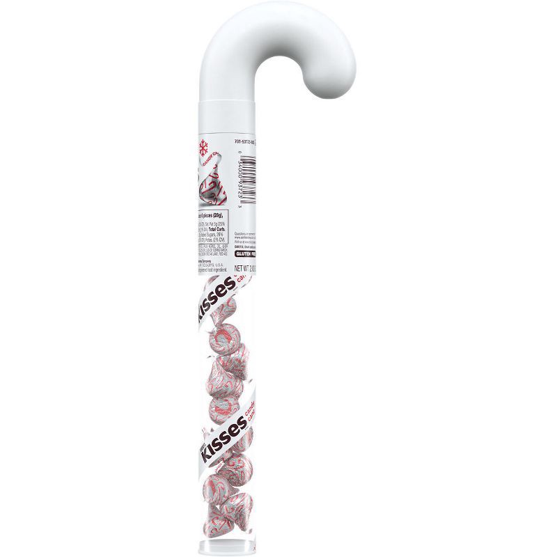 slide 7 of 8, HERSHEY's Kisses Candy Cane Flavored Filled Cane Christmas Candy - 2.08oz, 2.08 oz