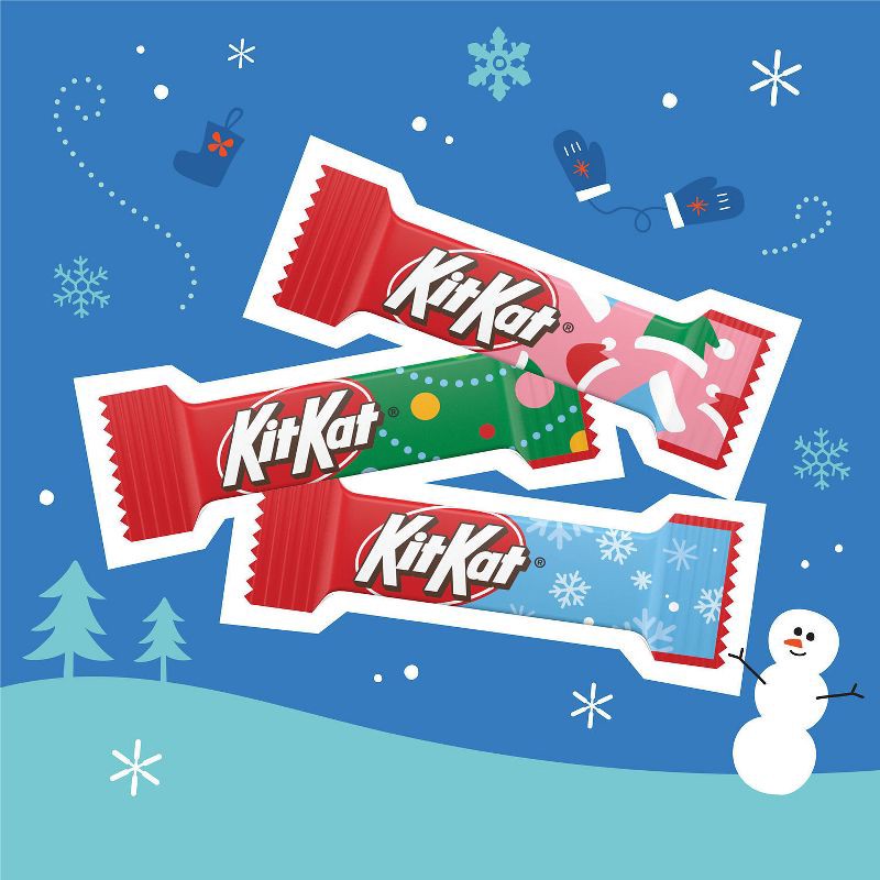 slide 5 of 8, Kit Kat Milk Chocolate Wafer Filled Plastic Cane Christmas Candy Miniatures - 1.8oz, 1.8 oz