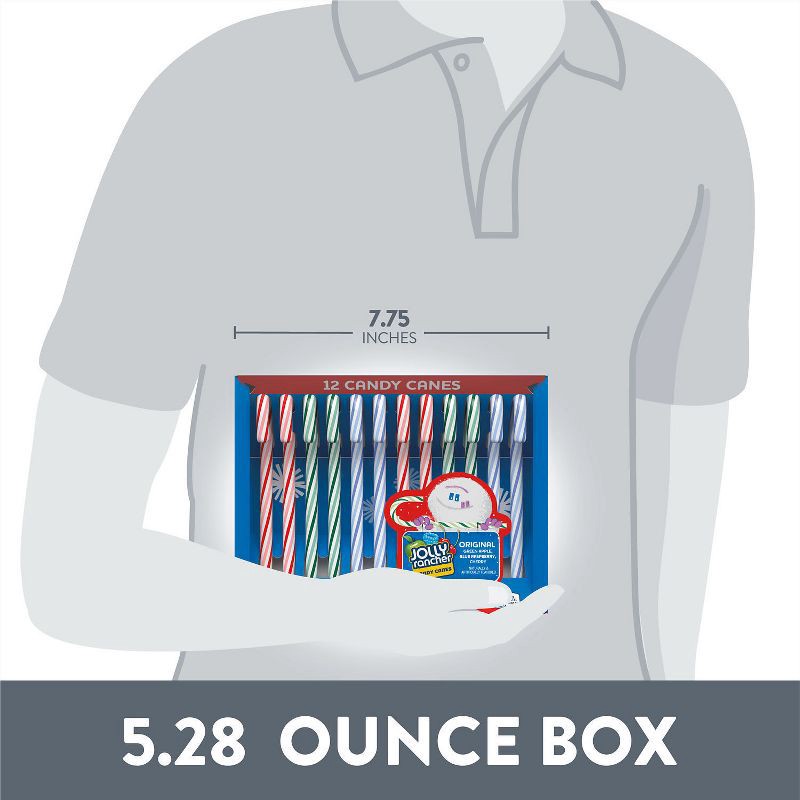 slide 7 of 7, JOLLY RANCHER Fruit Flavored Candy Cane Christmas Box - 5.28oz/12ct, 5.28 oz, 12 ct