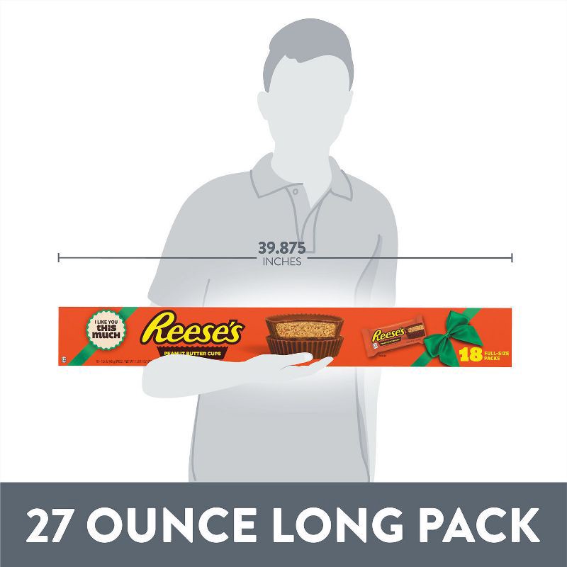 slide 7 of 7, Reese's Peanut Butter Cups Christmas Candy Yardstick - 27oz/18ct, 27 oz, 18 ct