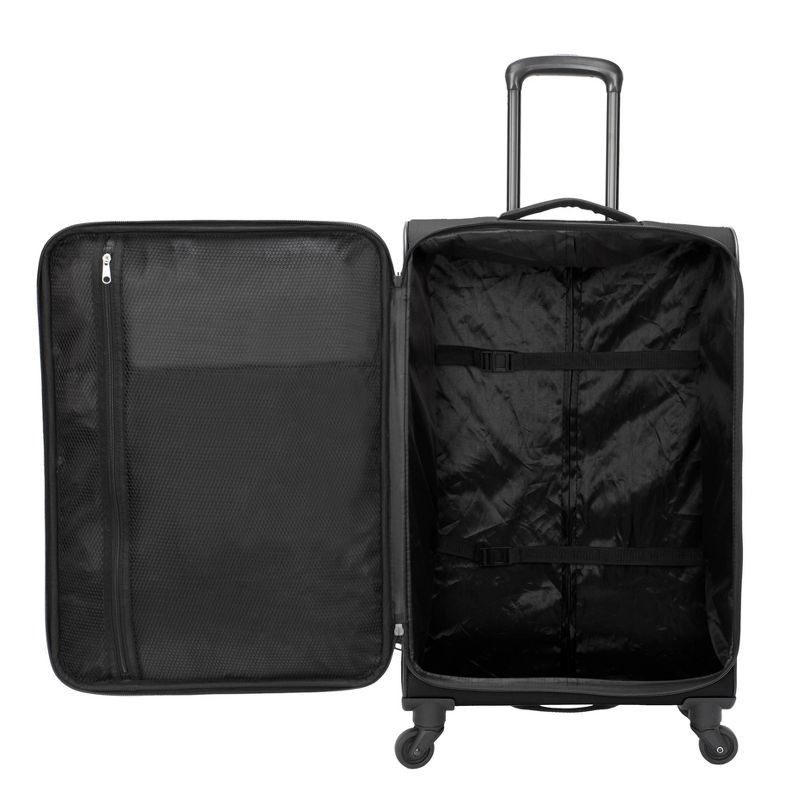 Skyline Softside Checked Spinner 5pc Luggage Set - Black 5 ct | Shipt