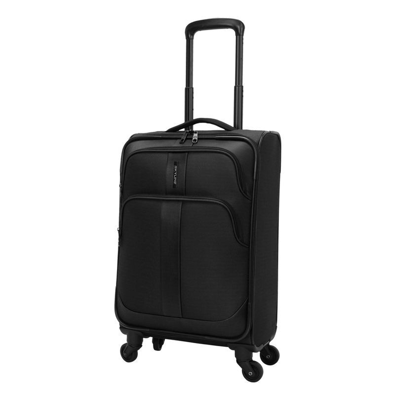 slide 21 of 32, Skyline Softside Checked Spinner 5pc Luggage Set - Black, 5 ct