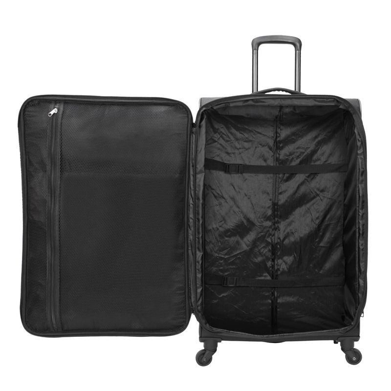 slide 9 of 32, Skyline Softside Checked Spinner 5pc Luggage Set - Black, 5 ct