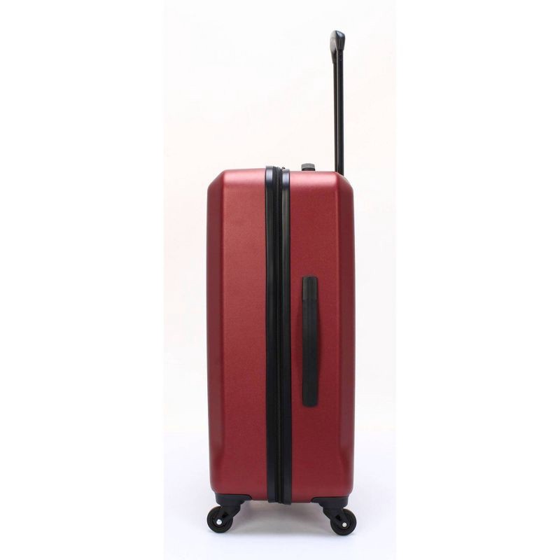 slide 5 of 17, Skyline Hardside Checked 4pc Luggage Set - Pomegranate, 4 ct
