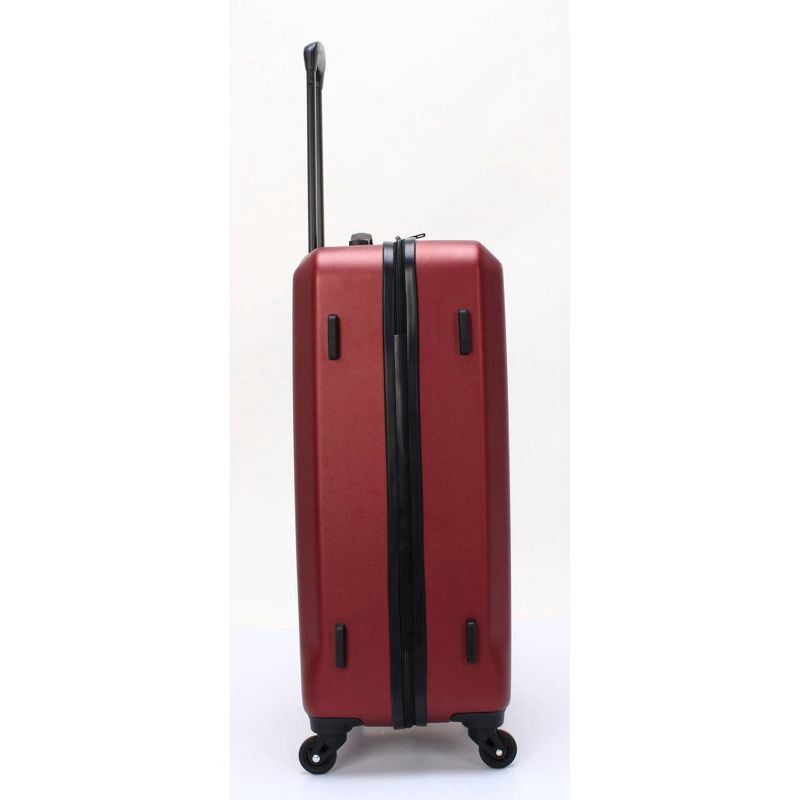 slide 6 of 17, Skyline Hardside Checked 4pc Luggage Set - Pomegranate, 4 ct