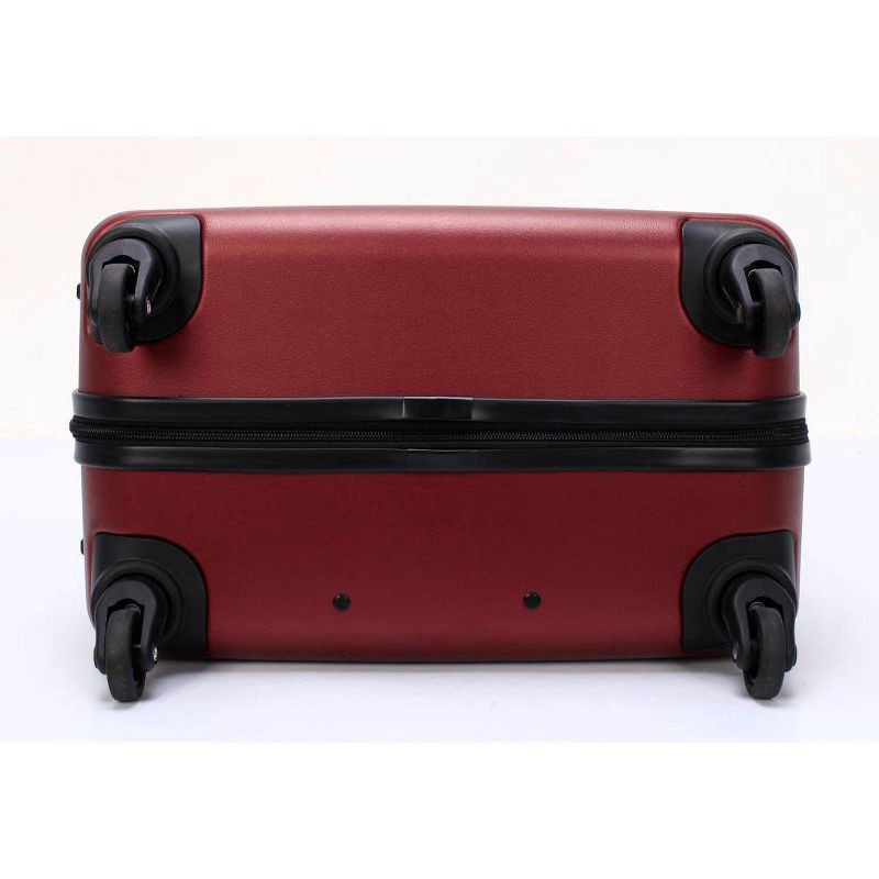 slide 7 of 17, Skyline Hardside Checked 4pc Luggage Set - Pomegranate, 4 ct