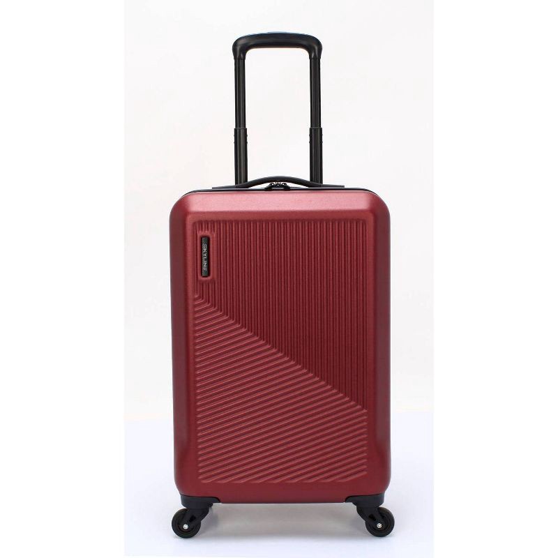 slide 10 of 17, Skyline Hardside Checked 4pc Luggage Set - Pomegranate, 4 ct