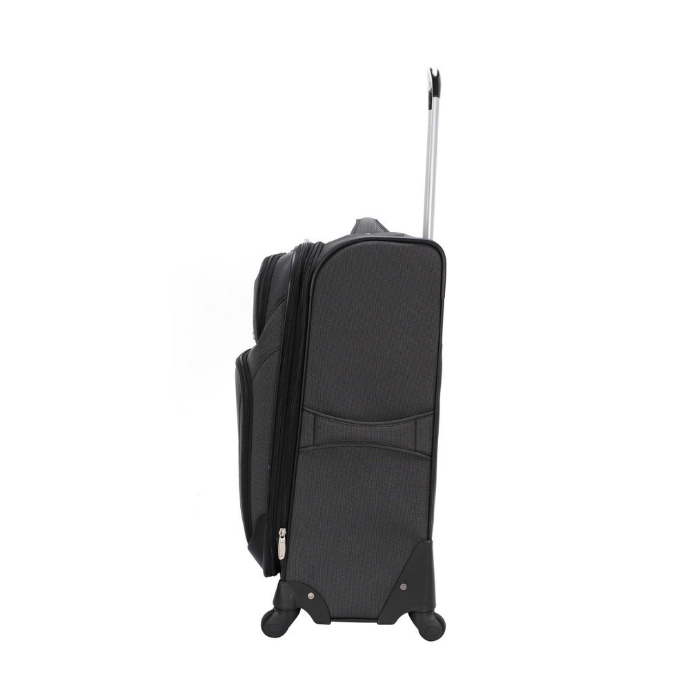 Skyline Softside Medium Checked Spinner Suitcase Gray 1 ct Shipt