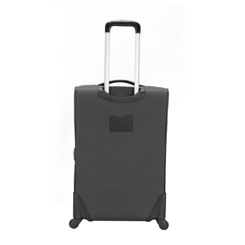 slide 3 of 9, Skyline Softside Medium Checked Spinner Suitcase - Gray, 1 ct