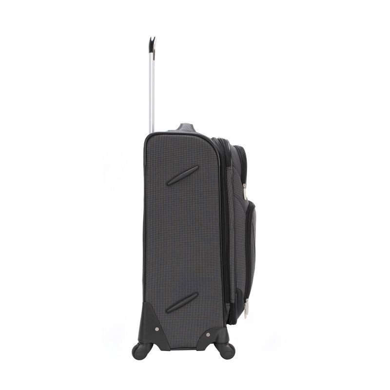 slide 6 of 9, Skyline Softside Medium Checked Spinner Suitcase - Gray, 1 ct