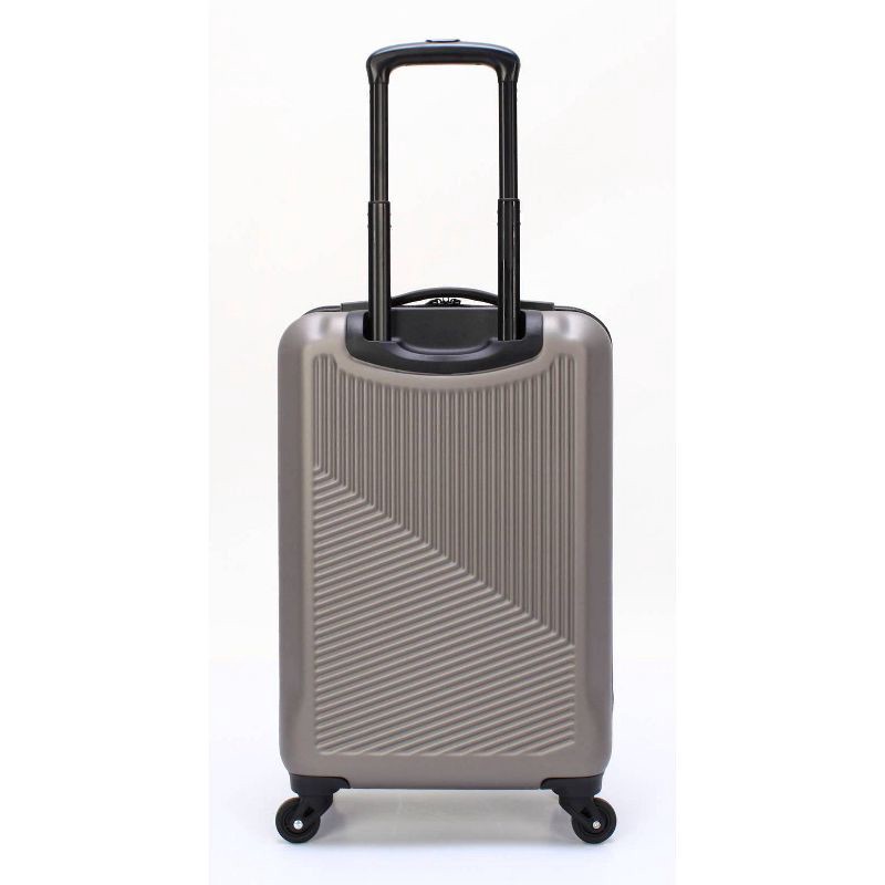 slide 11 of 17, Skyline Hardside Checked 4pc Luggage Set - Brushed Nickel, 4 ct