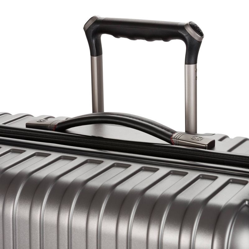 slide 2 of 12, SWISSGEAR Ridge Hardside Large Checked Suitcase - Gray, 1 ct