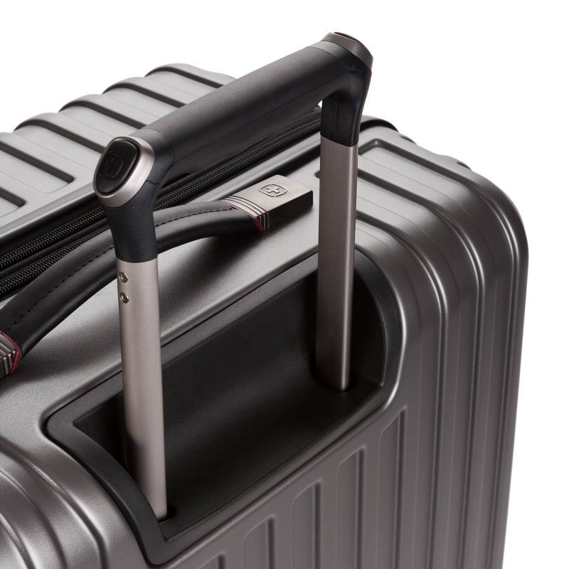 slide 10 of 12, SWISSGEAR Ridge Hardside Large Checked Suitcase - Gray, 1 ct