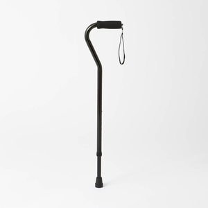slide 1 of 1, Medline Offset Handle Black Cane, 1 ct
