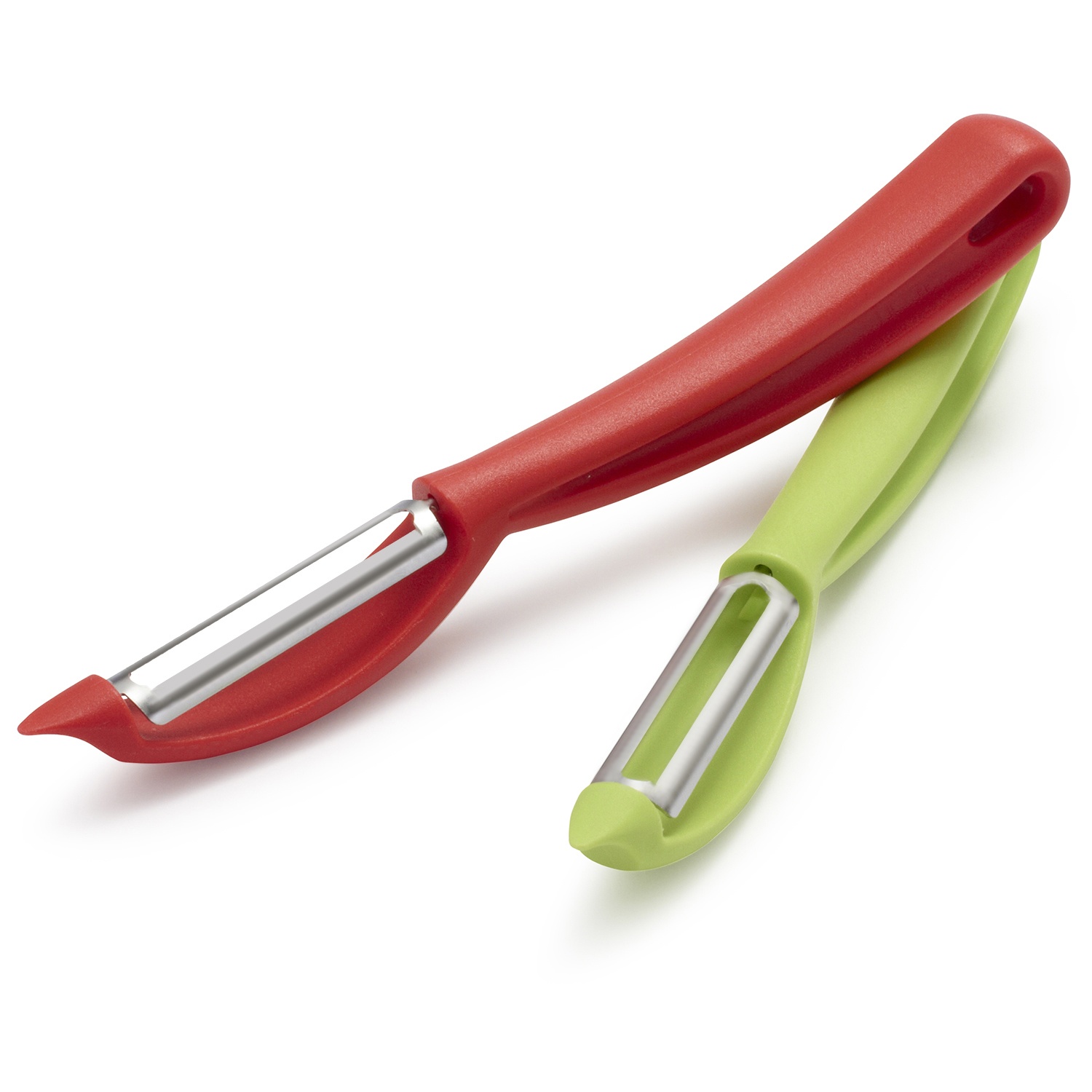 slide 1 of 1, Kuhn Rikon Red and Green Swivel Peeler Set, 1 ct