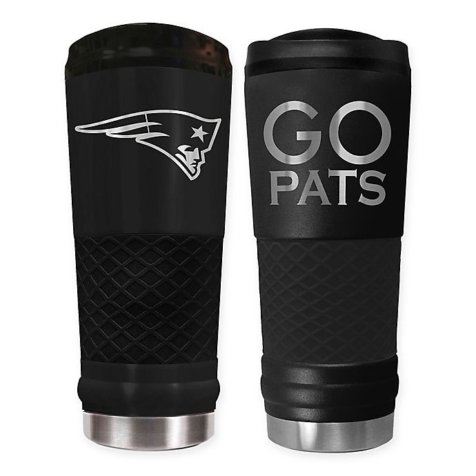 slide 1 of 1, NFL New England Patriots Powder Coated Stealth Draft Tumbler, 24 oz