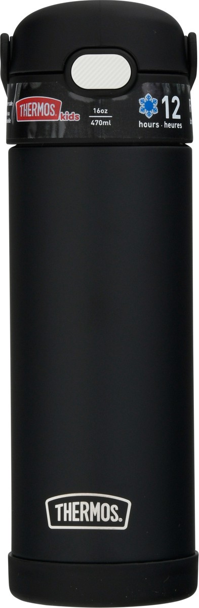 slide 1 of 12, Thermos Kids FUNtainer 16 oz Stainless Steel Water Bottle - Matte Black, 16 oz