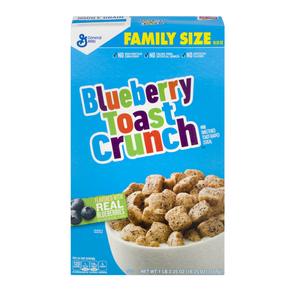 slide 1 of 1, Blueberry Toast Crunch Cereal, 18.25 oz