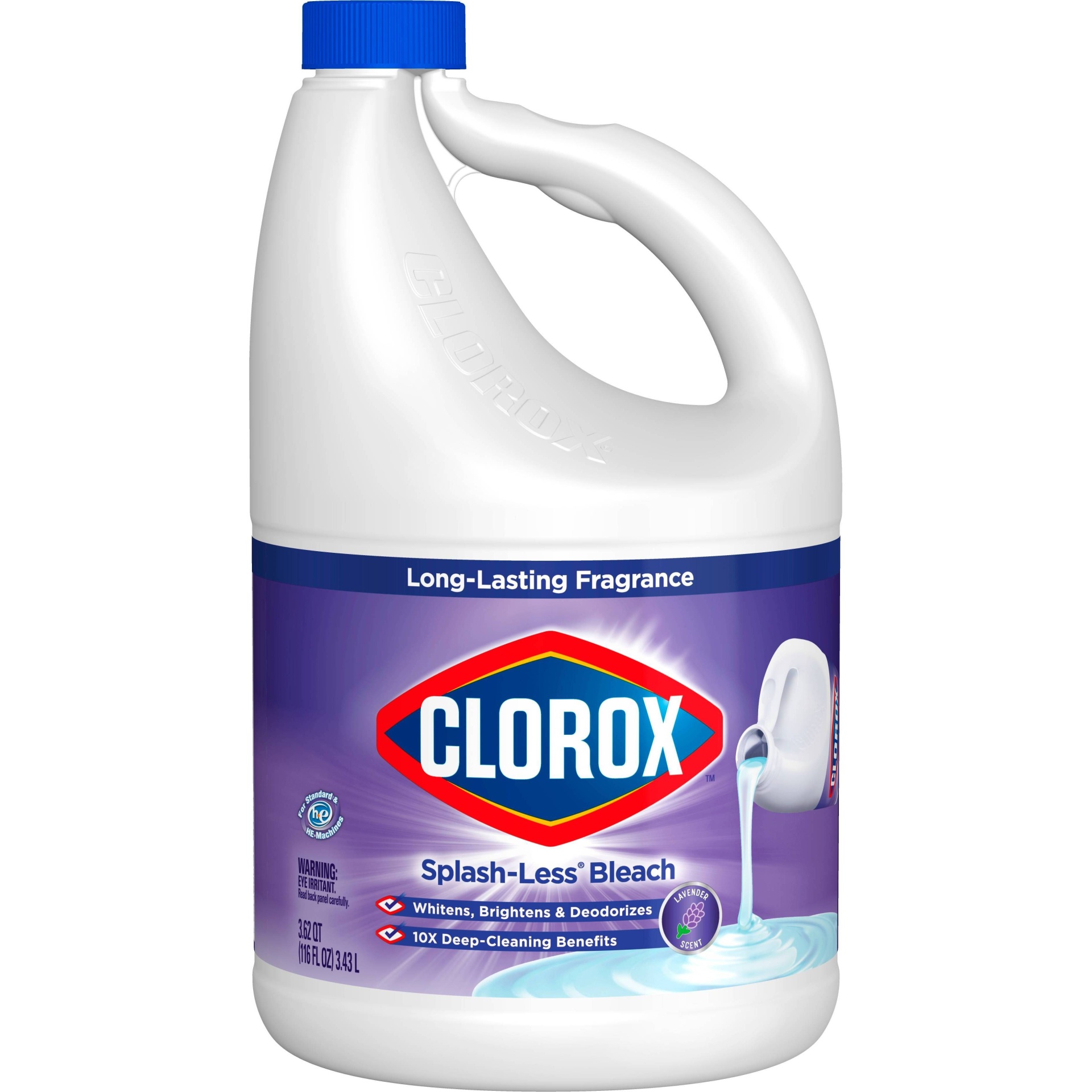 slide 1 of 5, Clorox Splash Less Lavender Concentrated Bleach, 116 oz