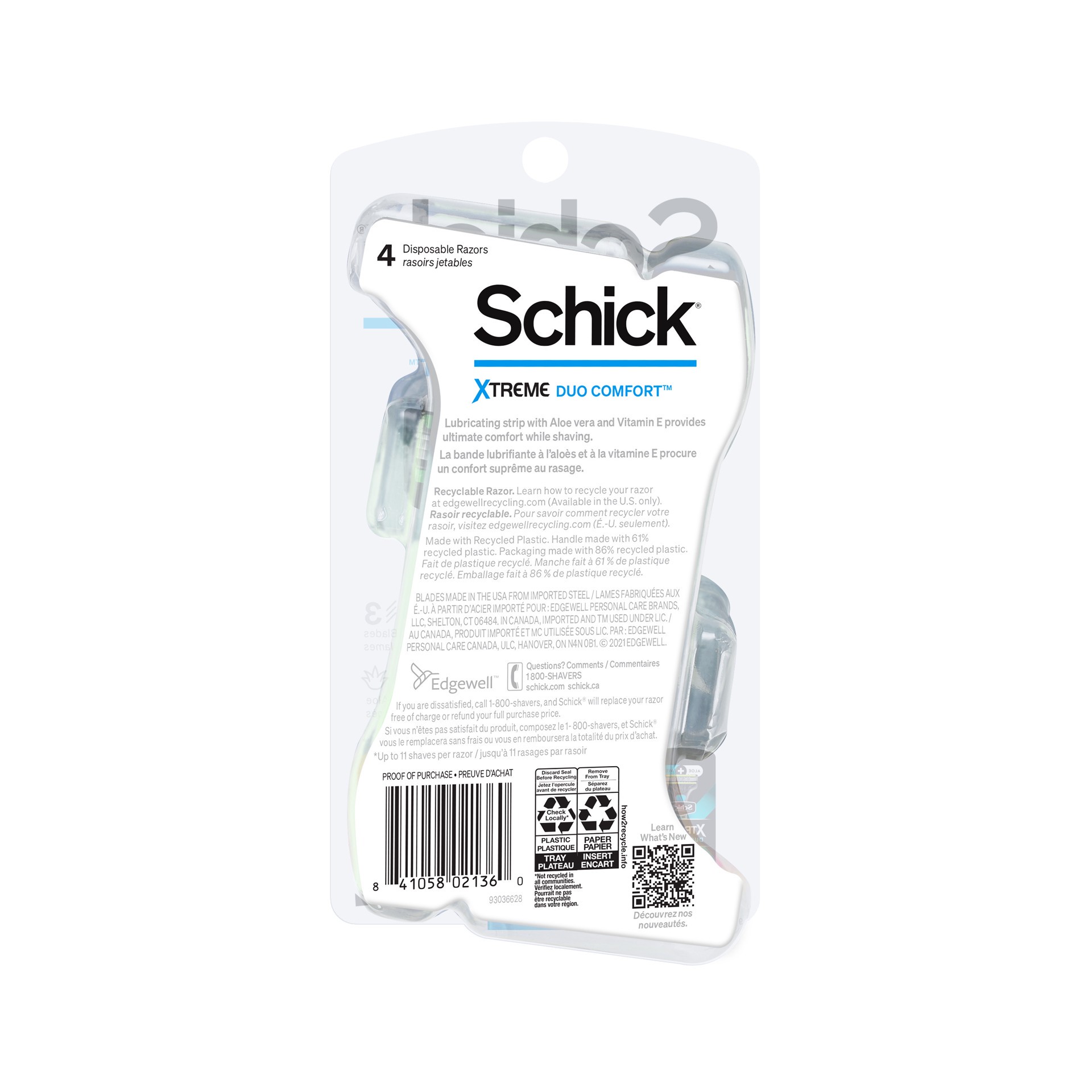 slide 4 of 8, Schick Xtreme 3 Blades Razors 4.0 ea, 4 ct