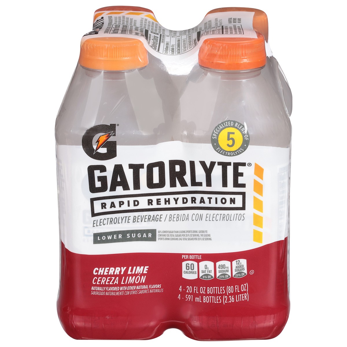 slide 2 of 14, Gatorlyte Electrolyte Beverage Cherry Lime 20 Fl Oz 4 Count, 4 ct
