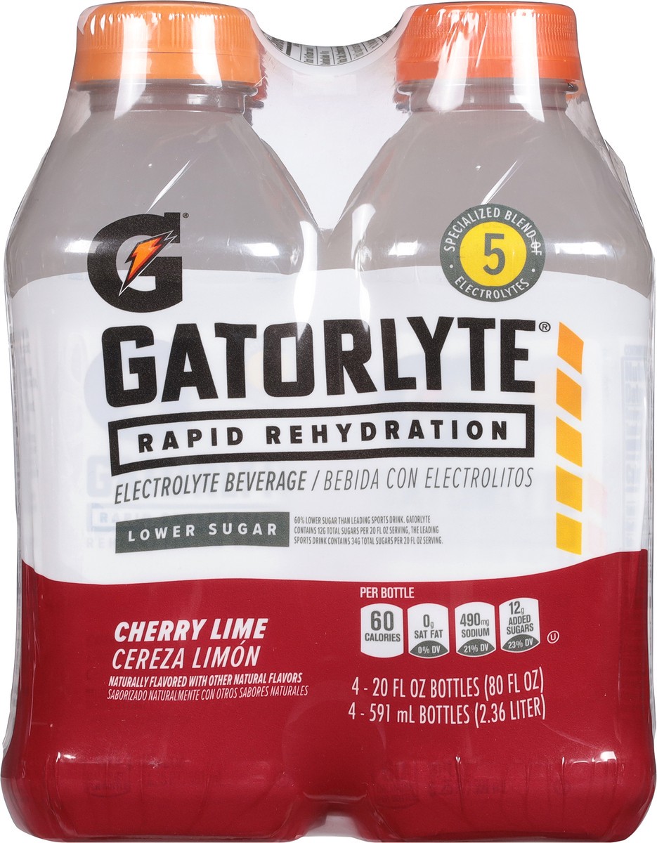 slide 12 of 14, Gatorlyte Electrolyte Beverage Cherry Lime 20 Fl Oz 4 Count, 4 ct