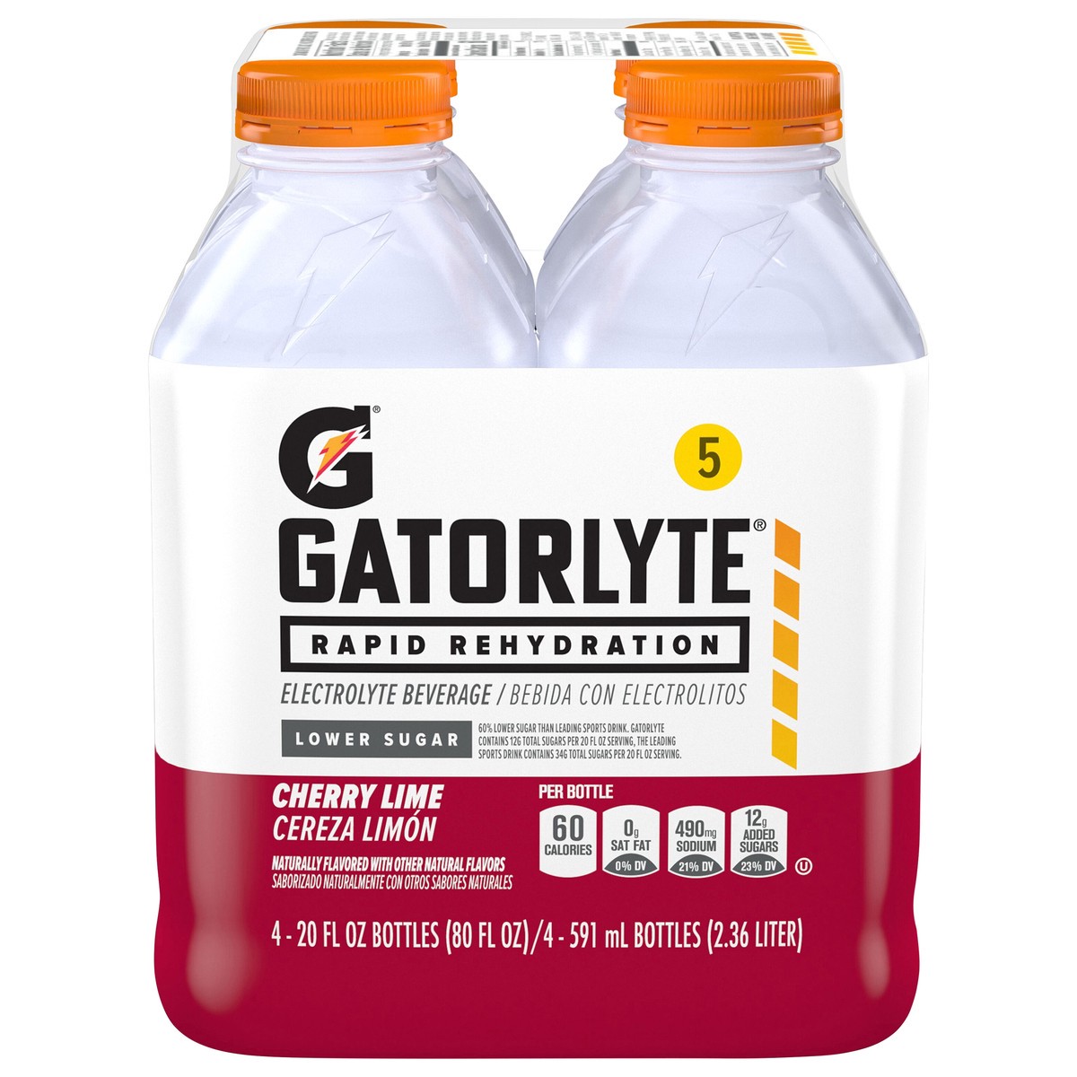 slide 1 of 14, Gatorlyte Electrolyte Beverage Cherry Lime 20 Fl Oz 4 Count, 4 ct