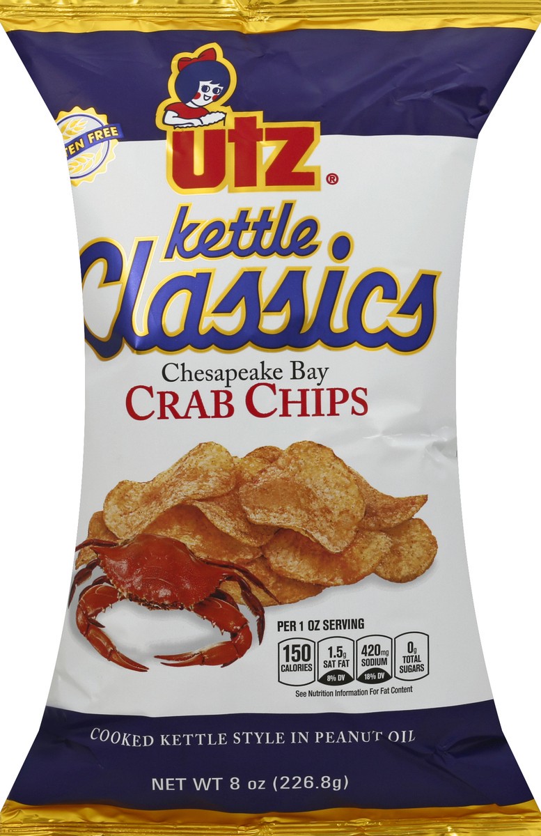 slide 5 of 5, Utz Crab Kettle Chips, 8 oz