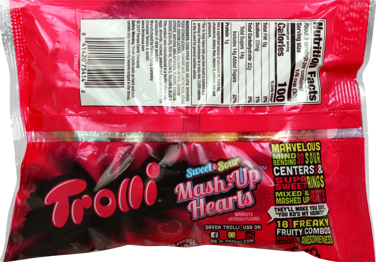 slide 2 of 8, Trolli Mash-Up Hearts Sweet & Sour Gummi Candy 10 oz, 10 oz