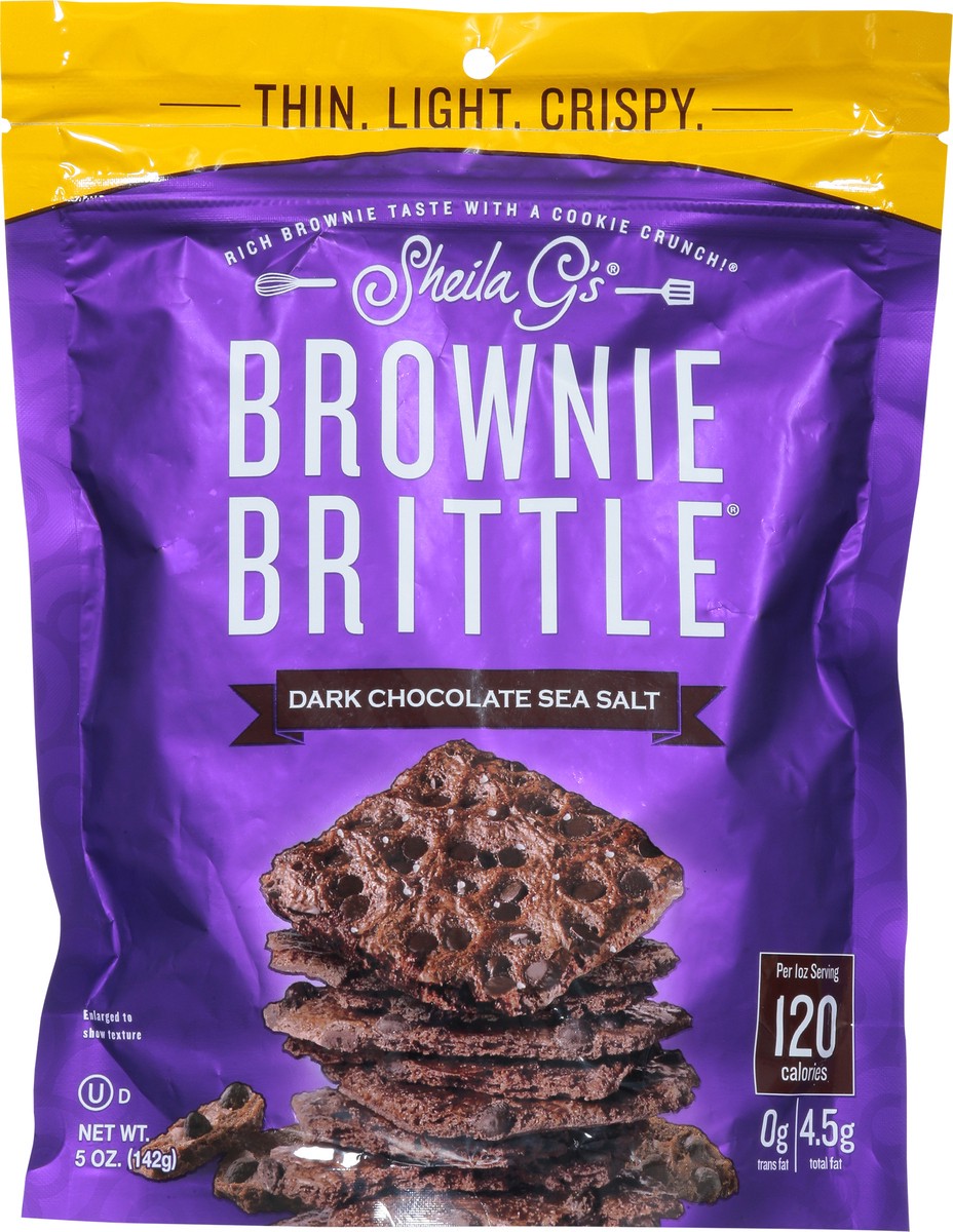 slide 9 of 9, Sheila G's Dark Chocolate Sea Salt Brownie Brittle 5 oz, 5 oz