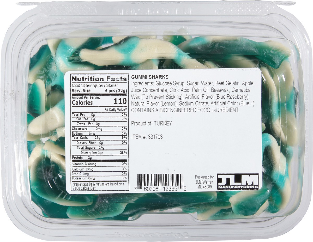 slide 7 of 12, JLM Manufacturing Gummi Sharks 15 oz, 15 oz