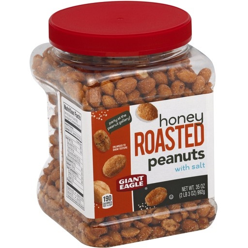 slide 1 of 1, Giant Eagle Honey Roasted Peanuts With Sea Salt - 35 oz, 35 oz