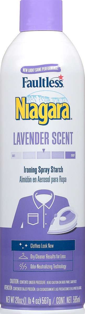 slide 11 of 12, Faultless Niagara Lavender Scent Ironing Spray Starch 20 oz, 20 oz