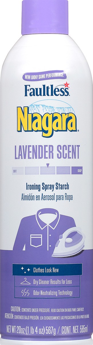 slide 1 of 12, Faultless Niagara Lavender Scent Ironing Spray Starch 20 oz, 20 oz