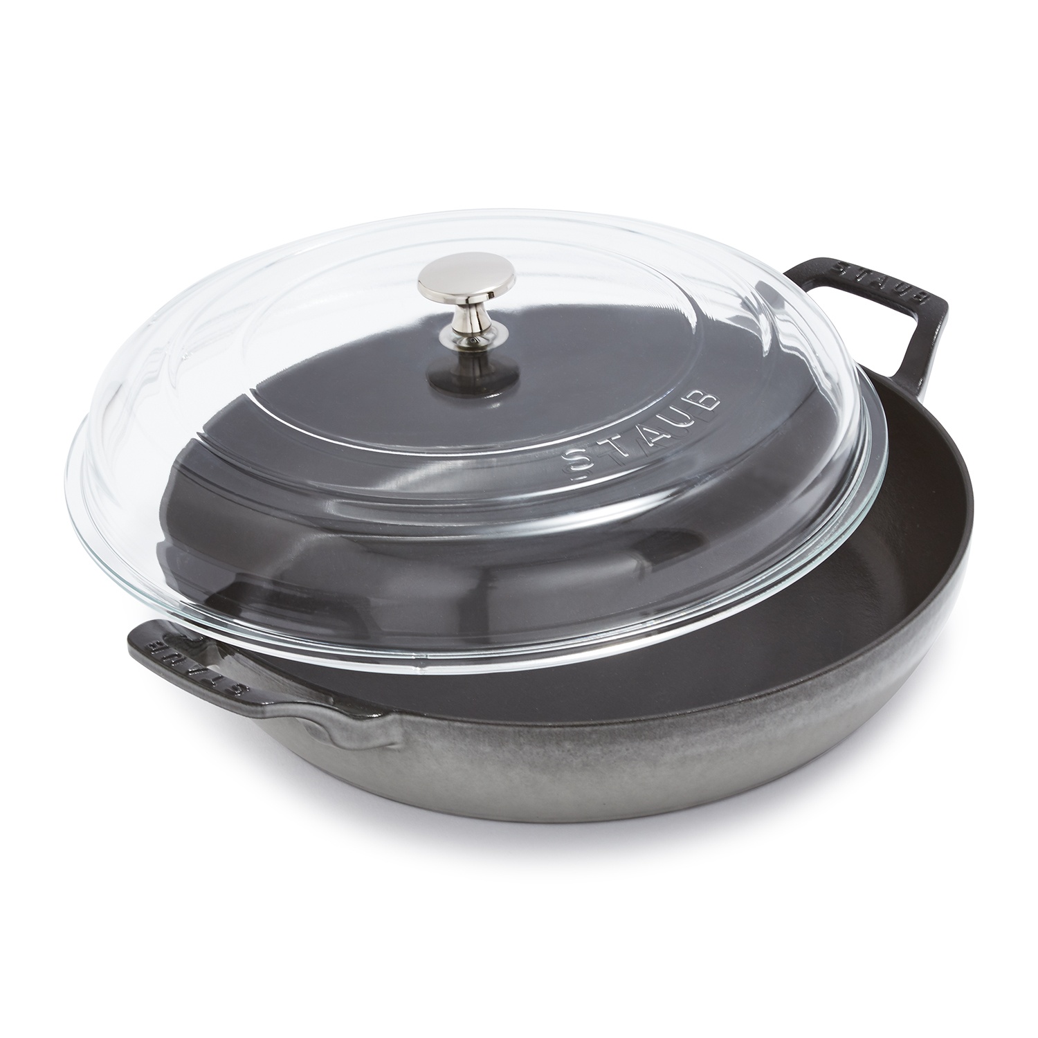 slide 1 of 1, STAUB Heritage All-Day Pan with Domed Glass Lid, Grenadine, 3.5 qt