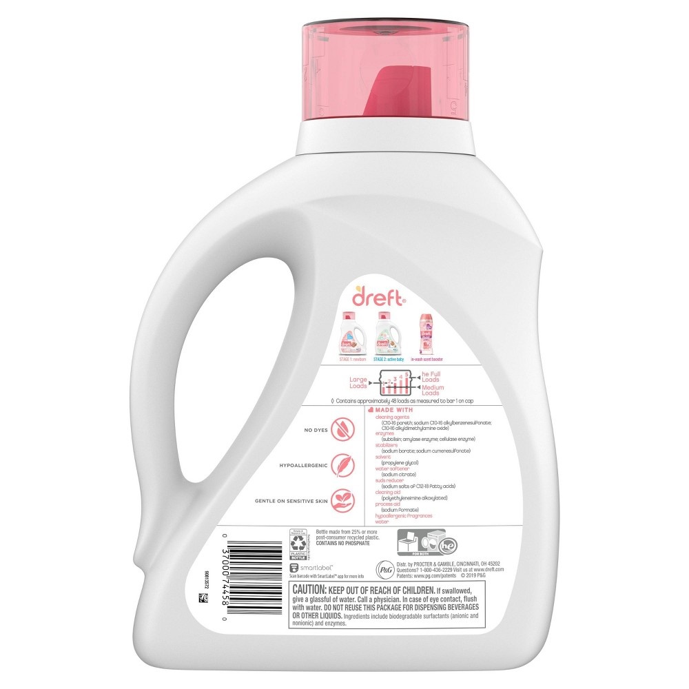 slide 2 of 8, Dreft Active Baby Liquid Laundry Detergent, 75 fl oz