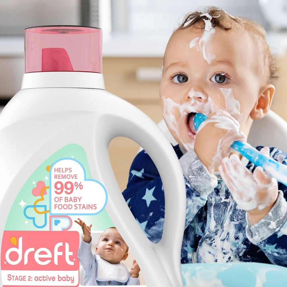 slide 5 of 8, Dreft Active Baby Liquid Laundry Detergent, 75 fl oz