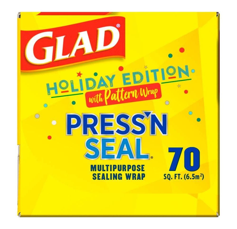 Glad Press N' Seal Holiday Food Wrap 70 sq ft