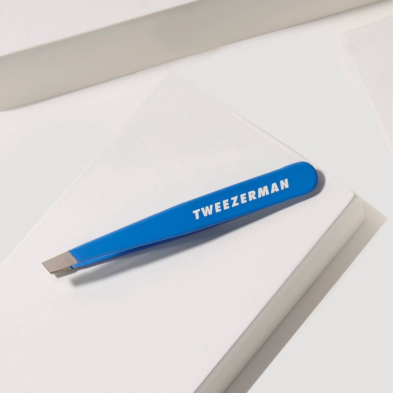 slide 4 of 5, Tweezerman Mini Slant Tweezer - Bahama Blue, 1 ct